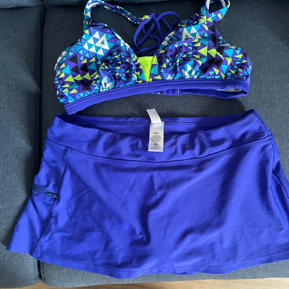 Gossip Blue and Green Swuimsuit S/M